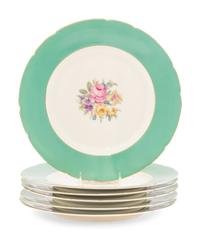 A Set of Six Berlin (K.P.M.) Royal Ivory Dinner Plates