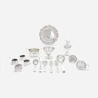 An Assembled Group of English, French, and Spanish Colonial Silver Tablewares various makers and dates, 18th-20th century