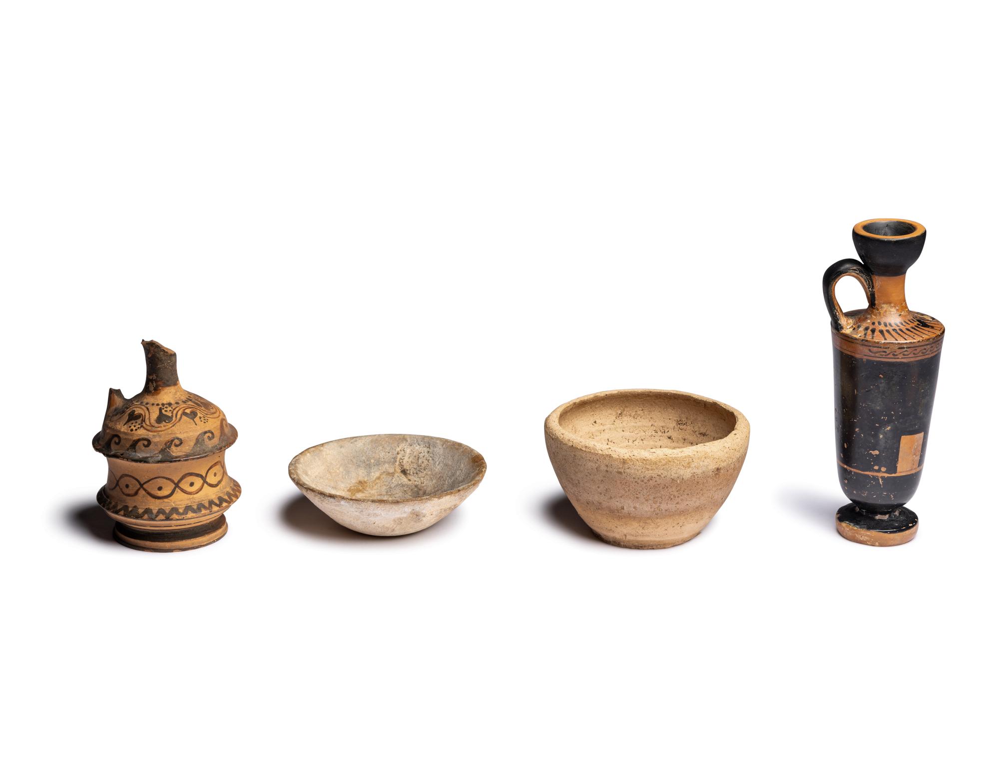 Four Greek Terracotta Vessels