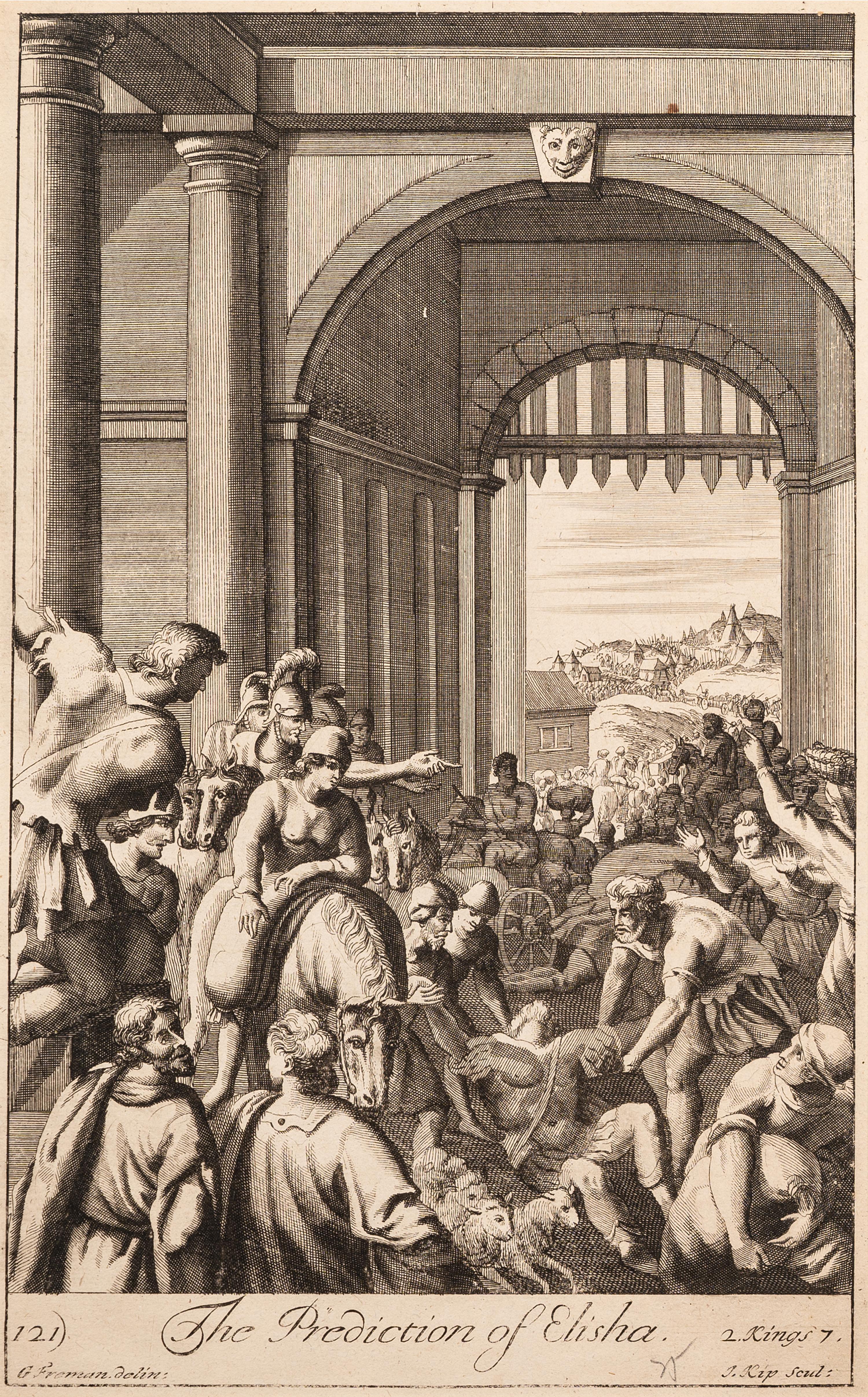 A group of five prints depicting religious scenery