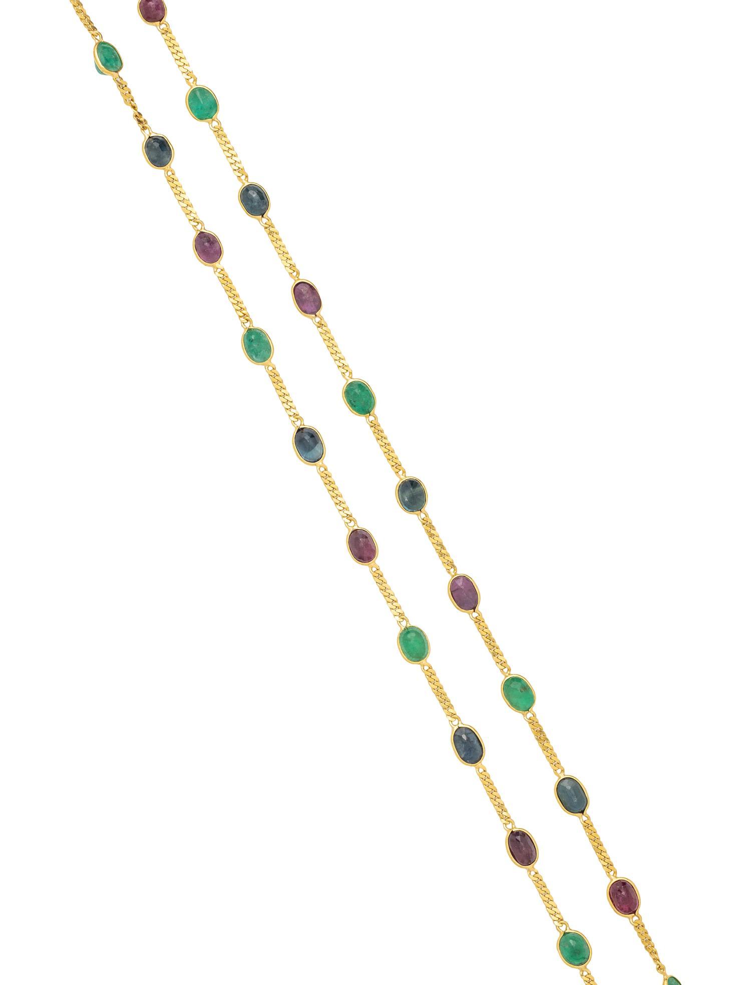 MULTIGEM STATION NECKLACE