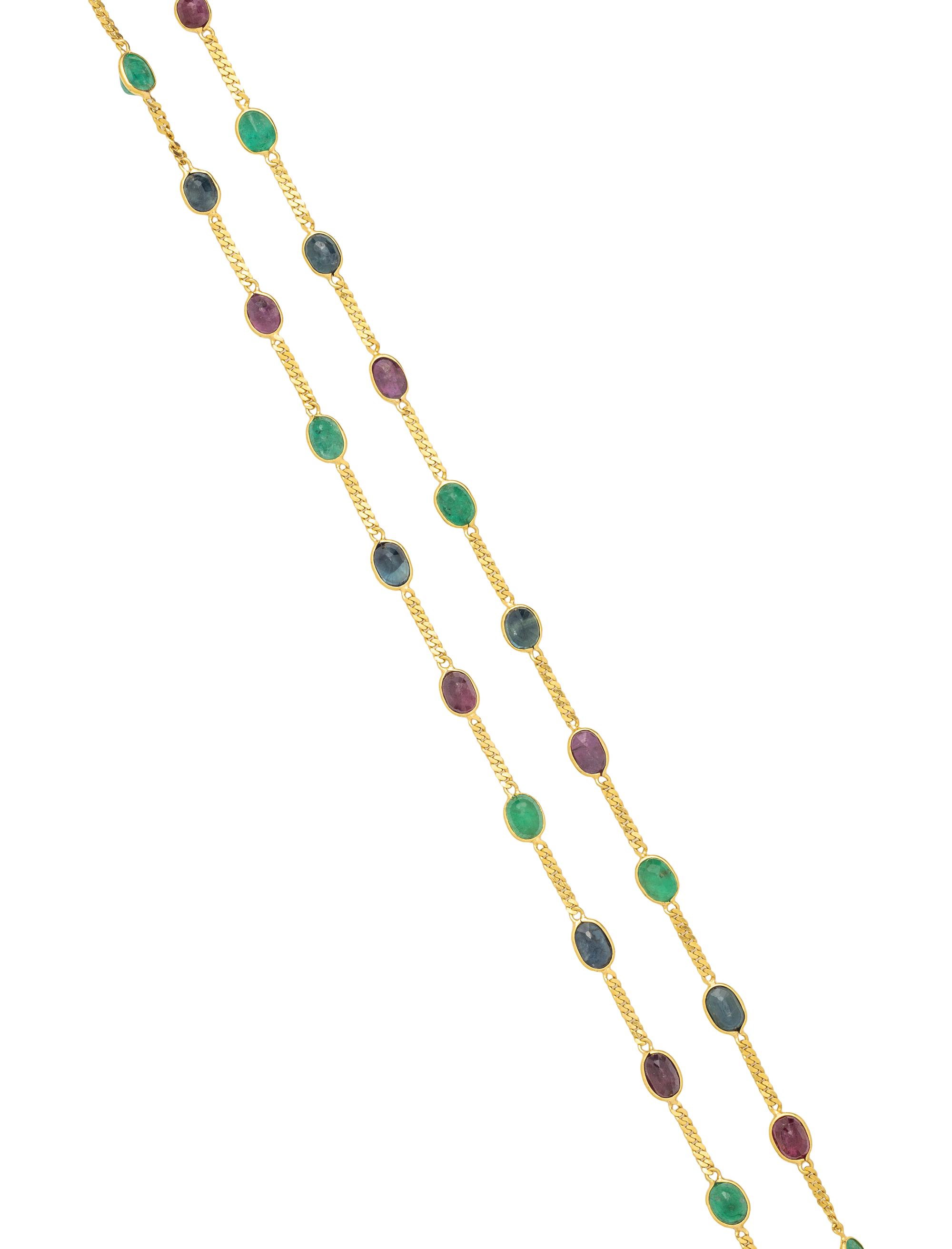 MULTIGEM STATION NECKLACE