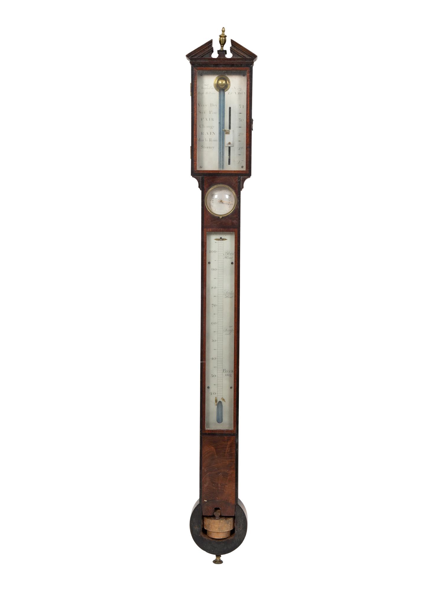 A George III Mahogany Stick Barometer