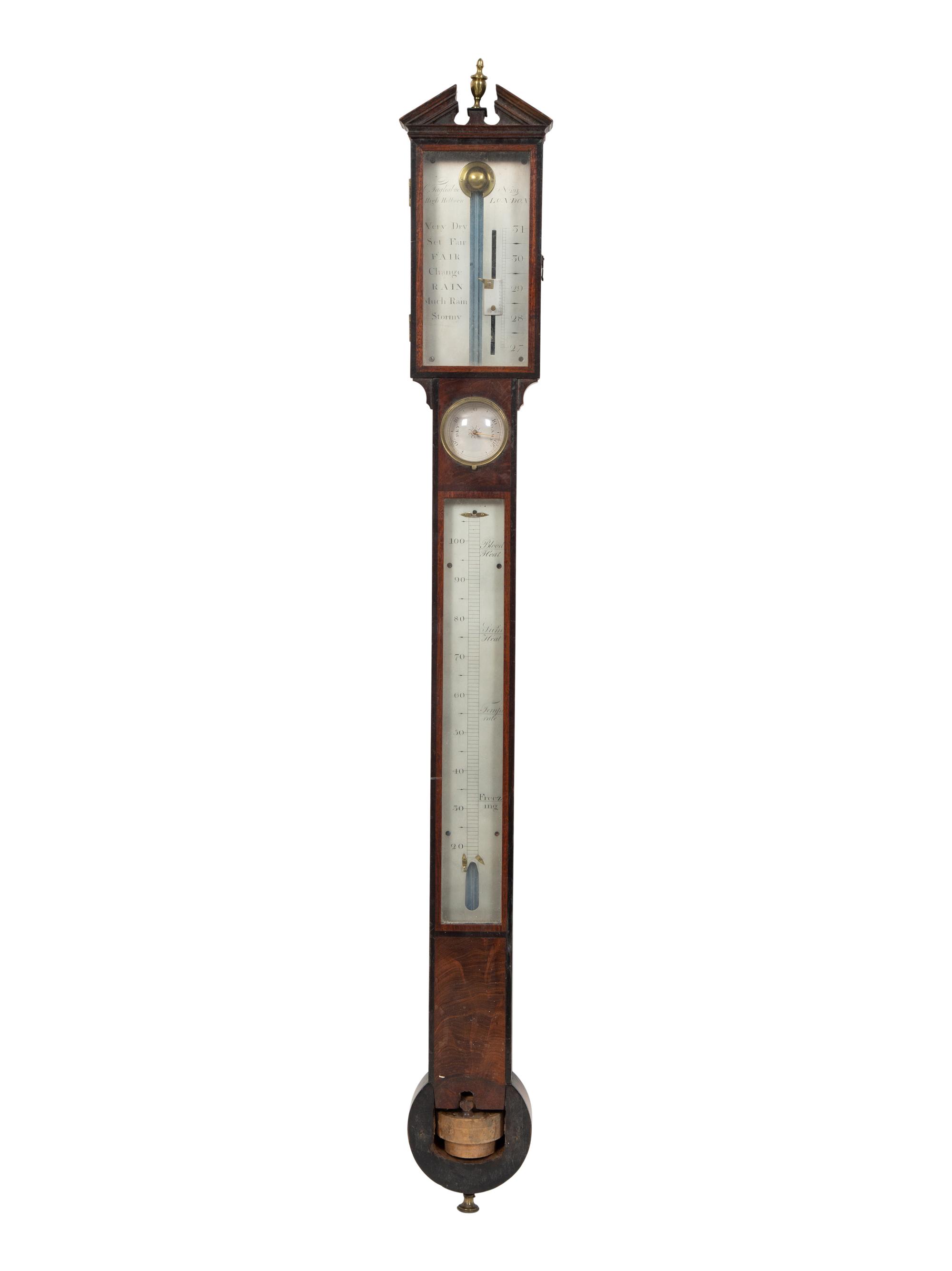 A George III Mahogany Stick Barometer