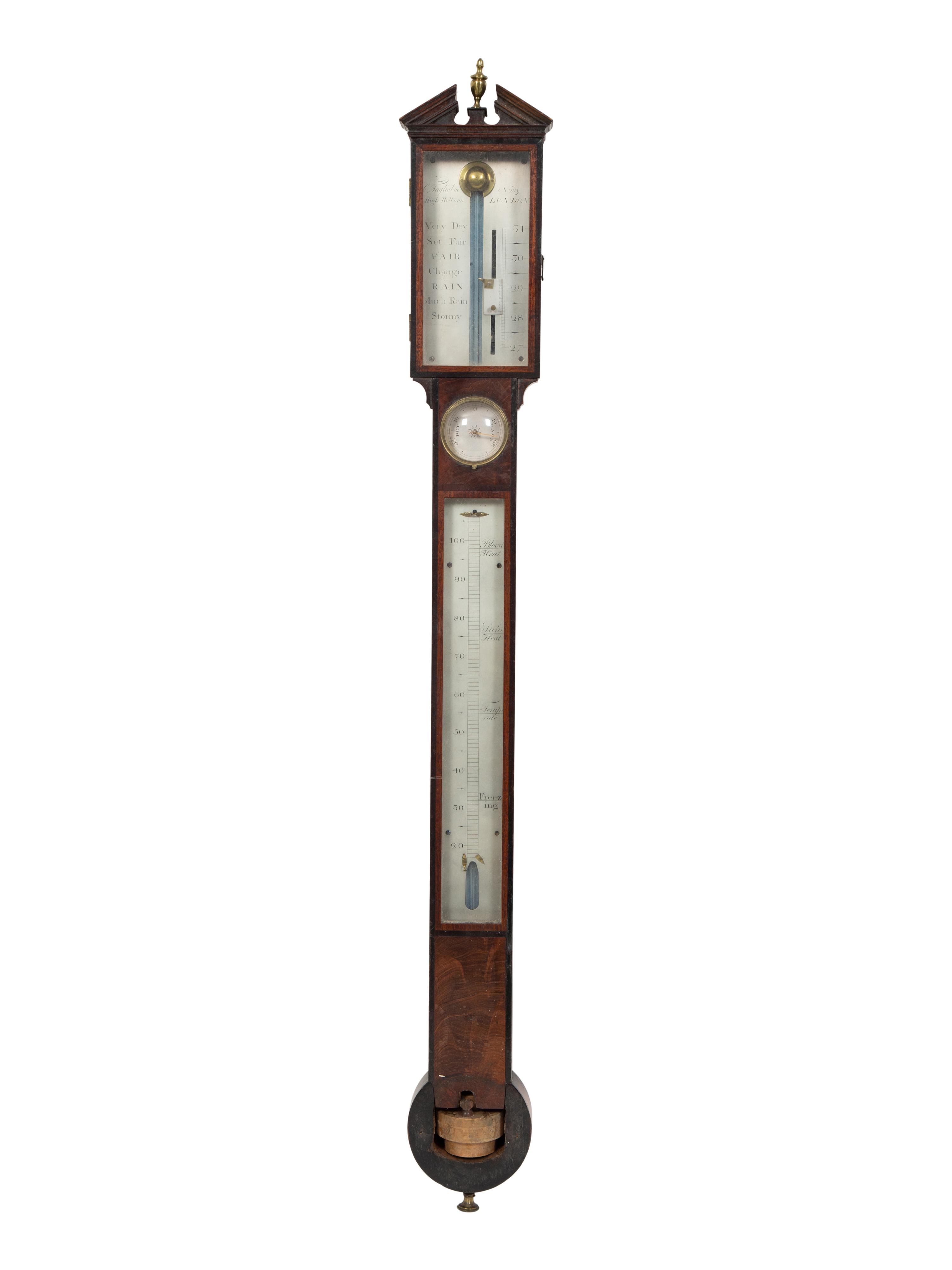 A George III Mahogany Stick Barometer