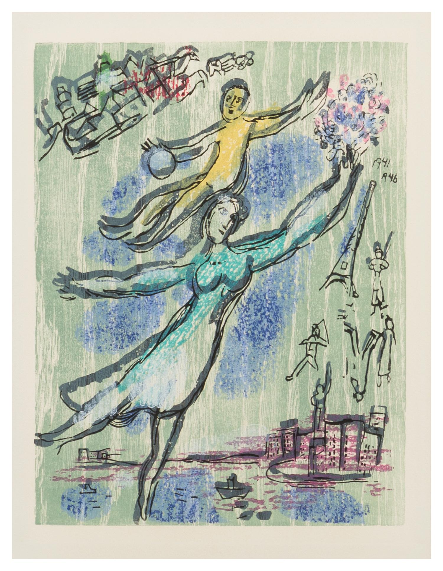 Marc Chagall, (French/ Russian, 1887-1985), Repit, (pl. 9 from Poemes)