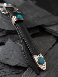 Sterling Silver and Bisbee Turquoise Ranger Buckle Set