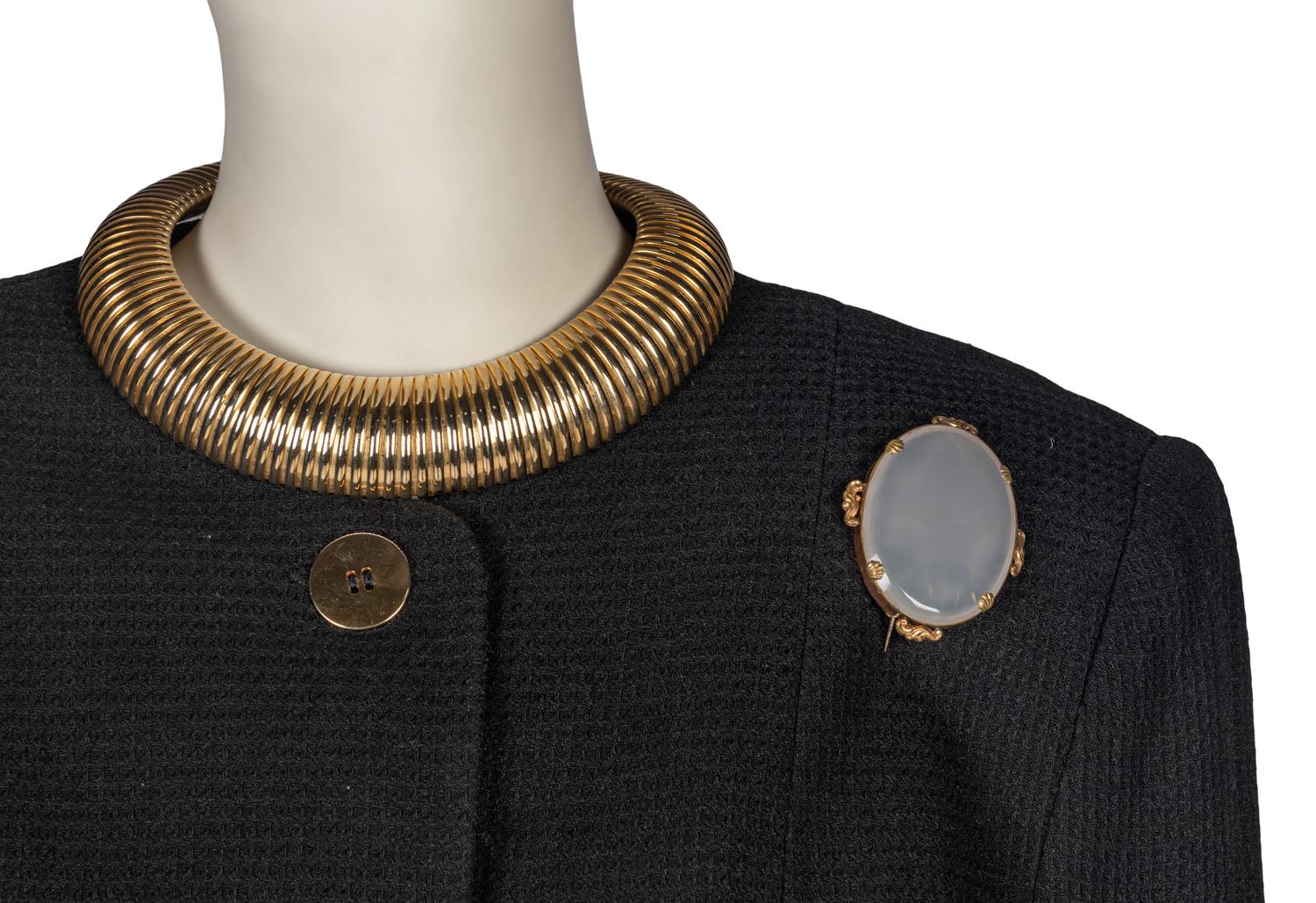 Louis Féraud and Ilie Wacs Two Piece Suits Accompanied by a Collection of Costume Jewelry