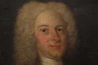 Portrait of a Gentleman , half-length, in a brown jacket and white cravat
