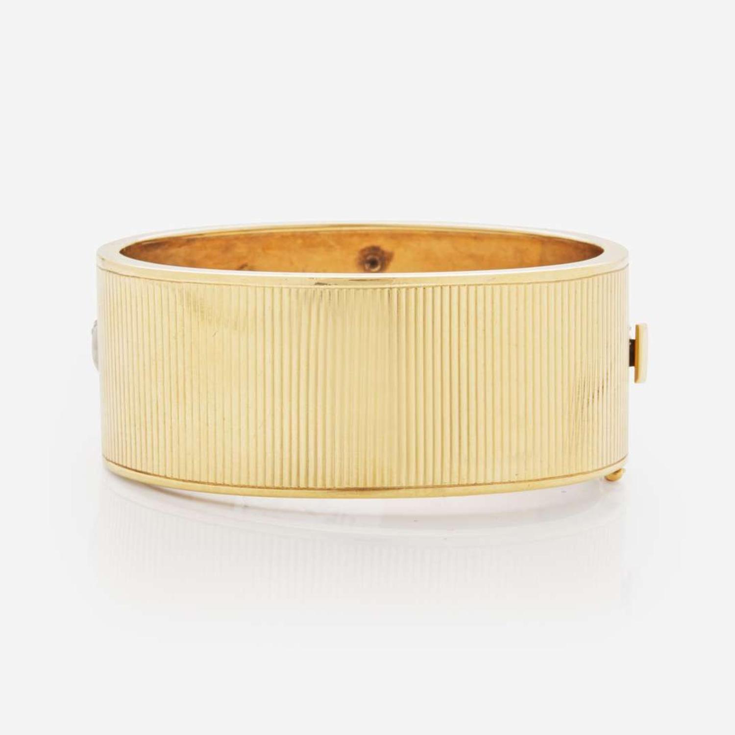 A 14K Yellow Gold and Gemstone Bracelet
