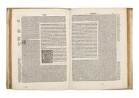 CICERO, Marcus Tullius (106-43 B.C.). Tusculanae disputationes . Commentary by Philippus Beroaldus. Venice: Bartholomaeus de Zanis, 17 July 1499.