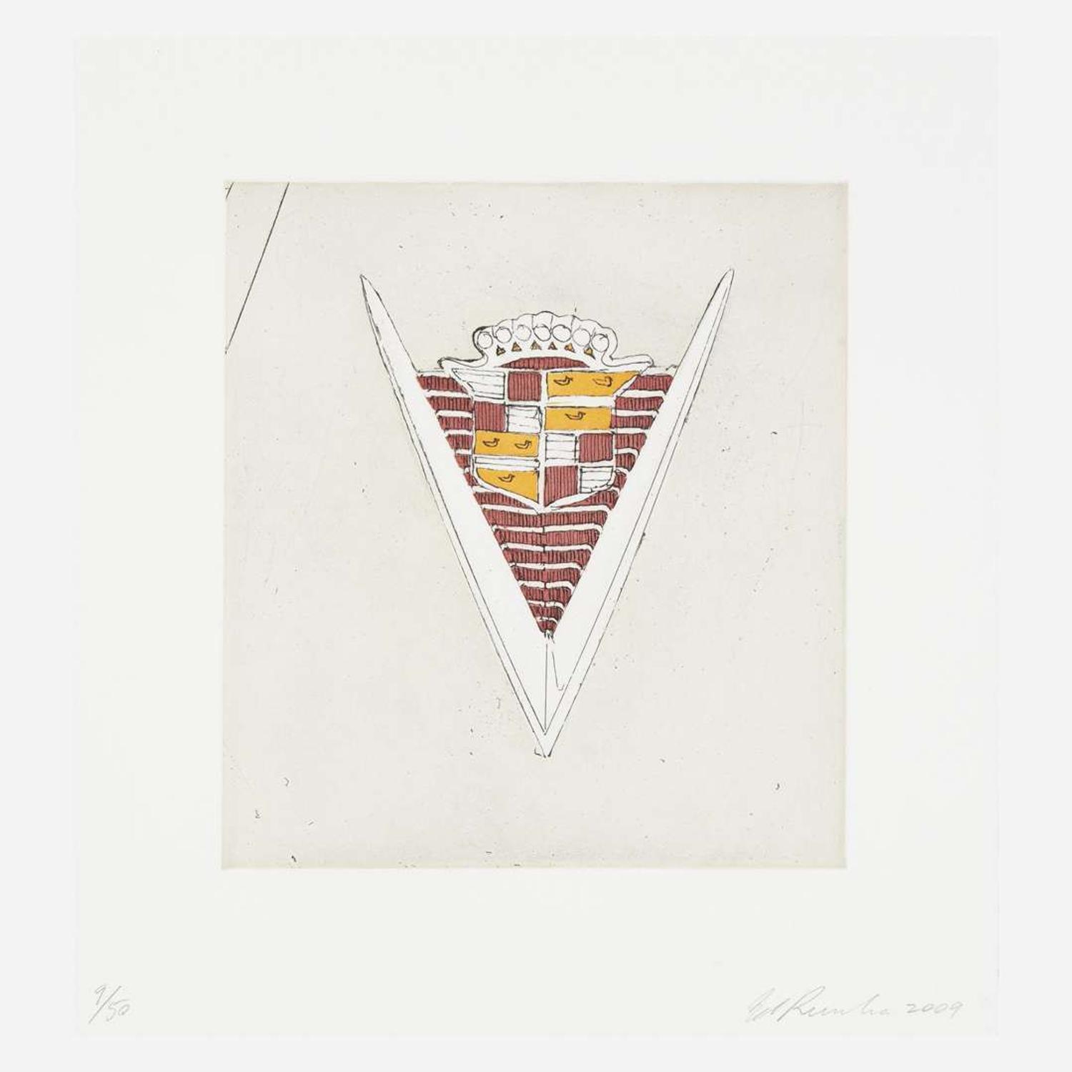 Ed Ruscha (American, B. 1937) Cadillac (from the Motor City series)