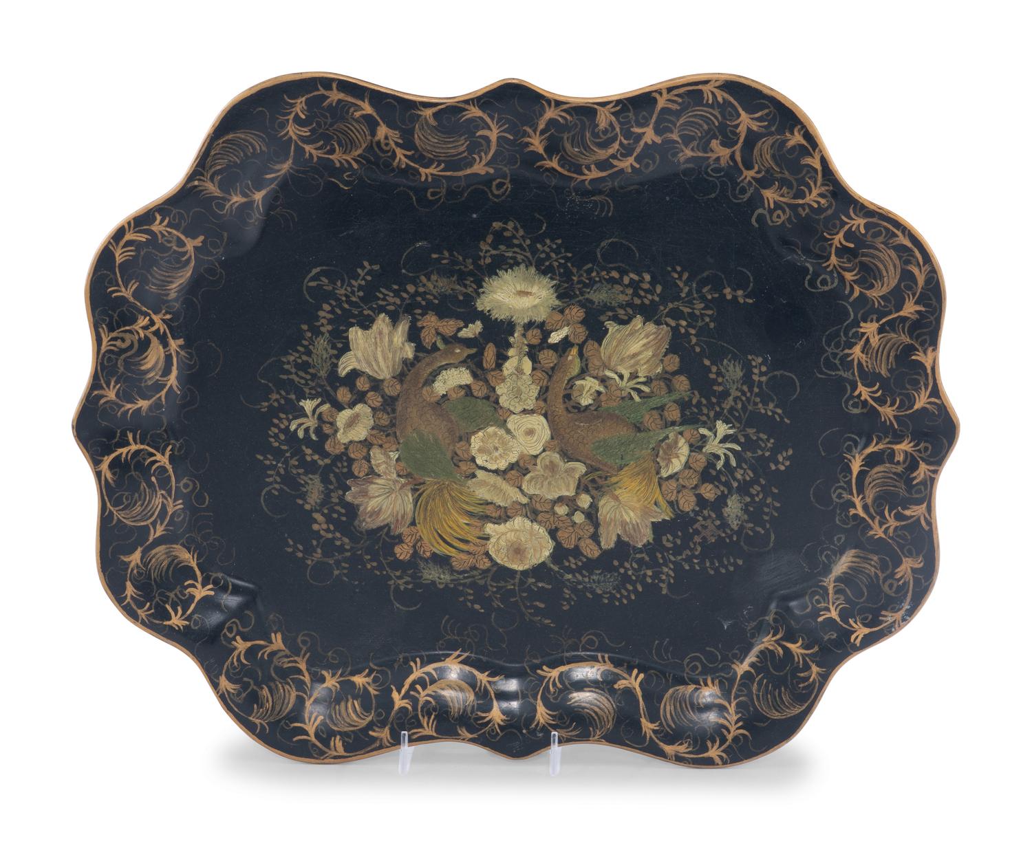 A Victorian Painted Tôle Tray