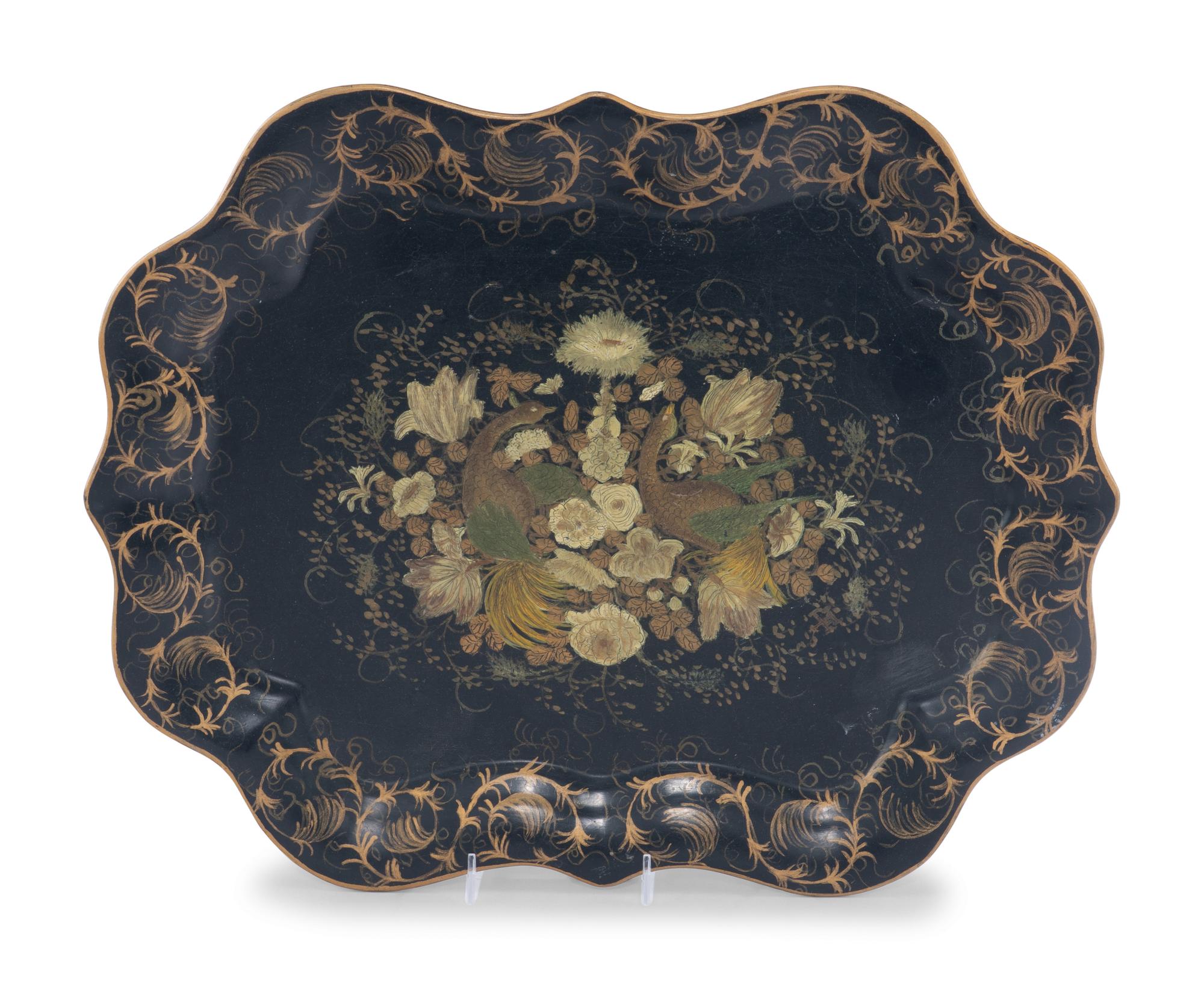 A Victorian Painted Tôle Tray