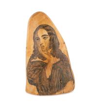A Scrimshaw Tooth with Polychrome Depiction of the USS Pennsylvania