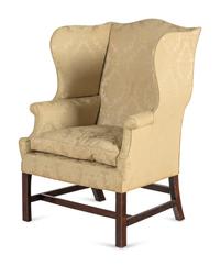 A George III Mahogany Wingback Chair