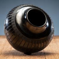 Santana and Adam Martinez (San Ildefonso, 1909-2002 / 1903-2000) Blackware Pottery Bowl