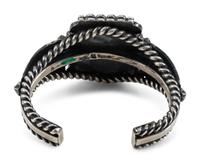 Navajo Sterling Silver and Kingman Turquoise Cuff Bracelet