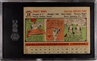 A 1956 Topps Ernie Banks Baseball Card No. 15 Gray Back (SGC 4.5 VG-EX+)