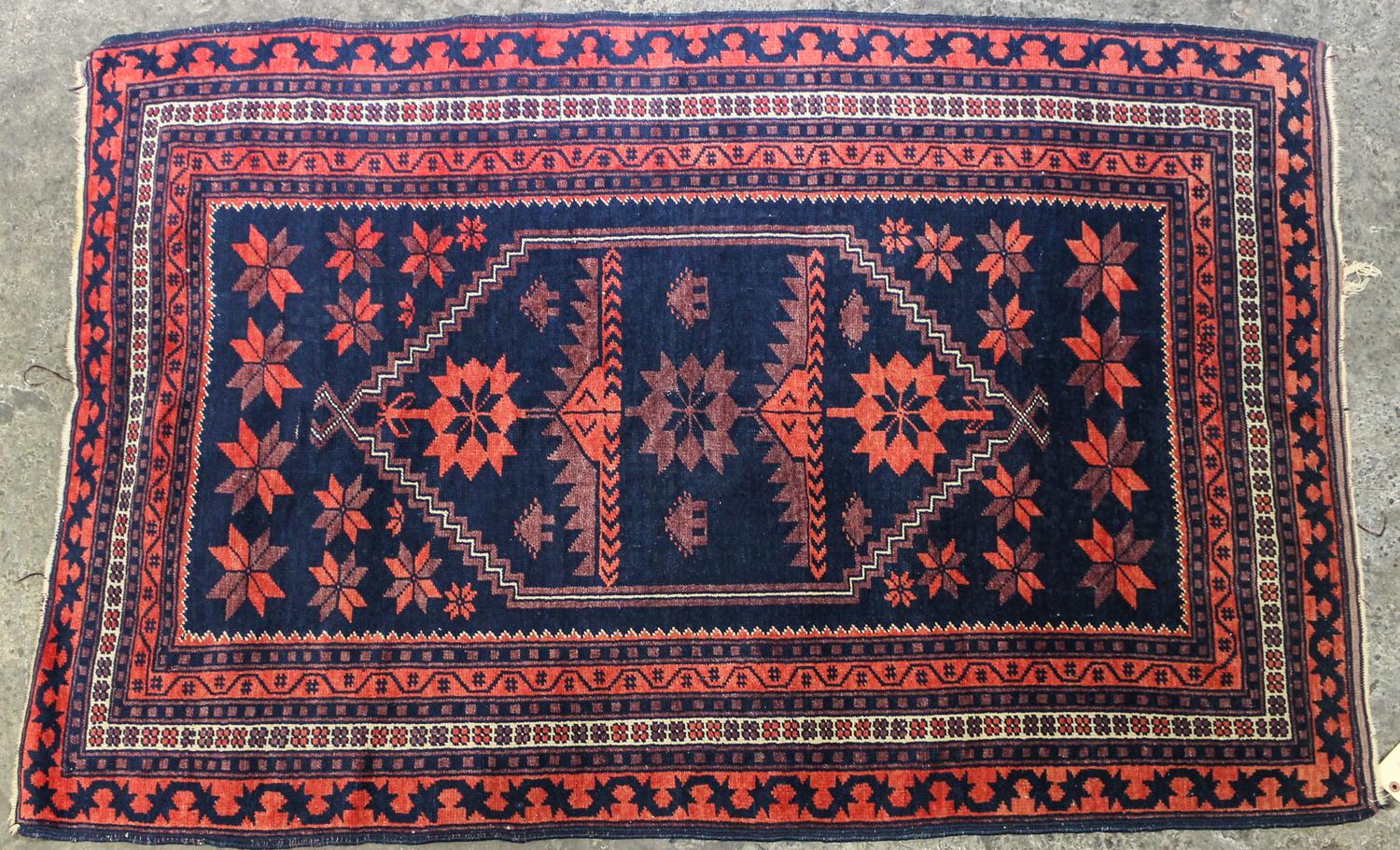 An Antique Yagcibedir 5 feet 4 1/2 inches x 3 feet 7 1/4 inches.