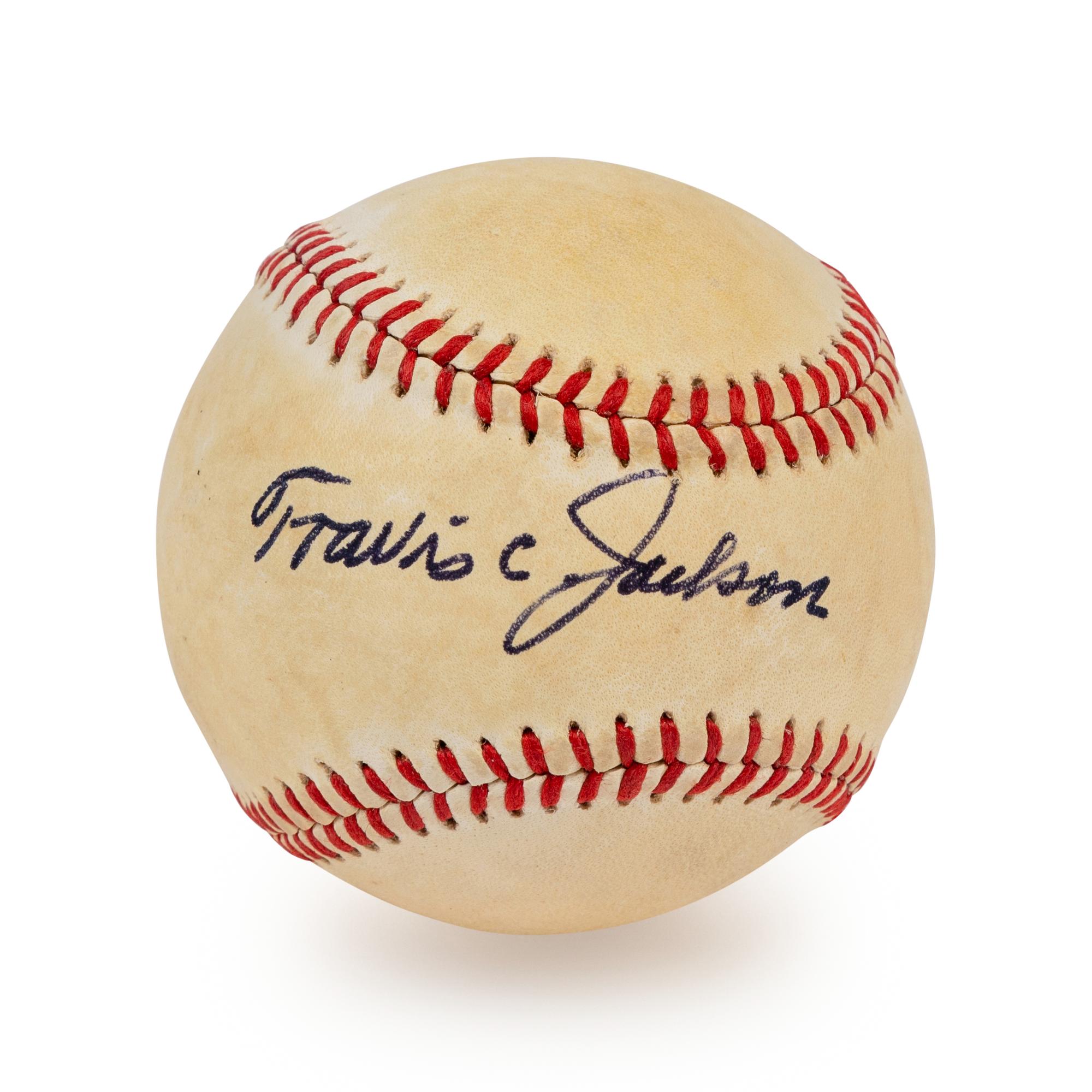 A Travis Jackson Single Signed Autograph Baseball (JSA Certified)