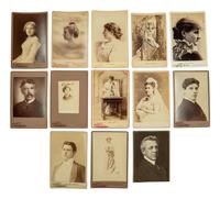 [EARLY PHOTOGRAPHY]. 75 CDVs & cabinet cards of 19th century actors & other personalities.