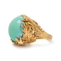 YELLOW GOLD AND TURQUOISE RING