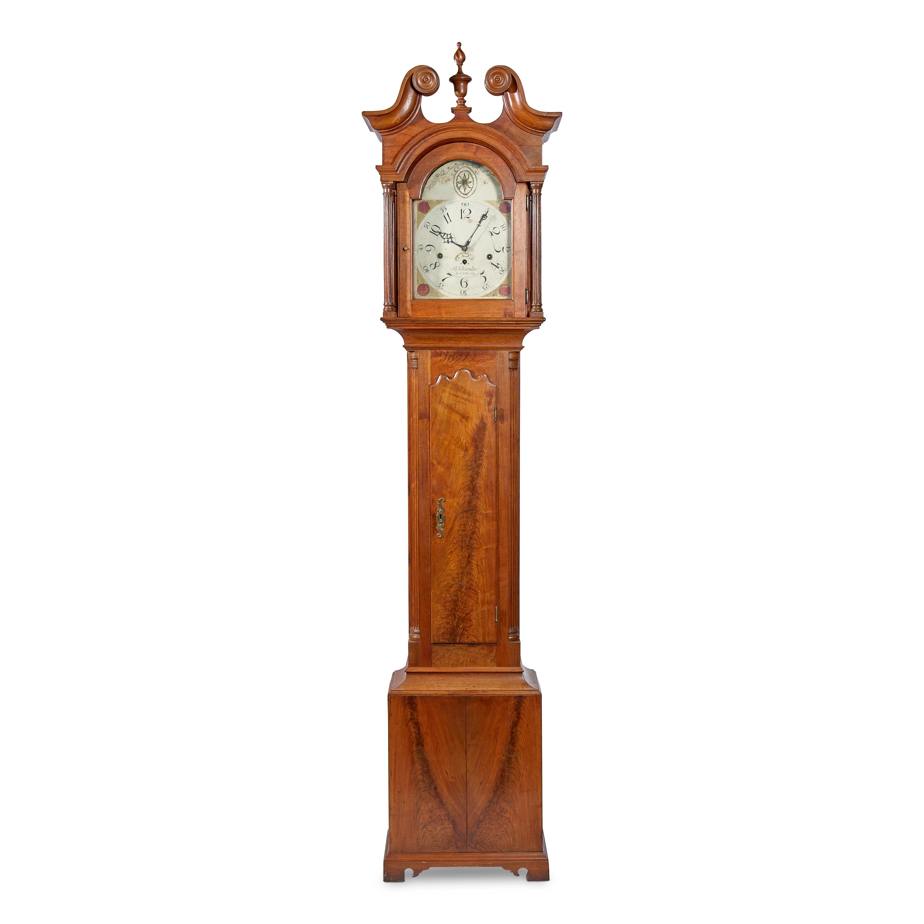 A Southern Federal Walnut Tall Case Clock