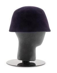 Yves Saint Laurent Dark Purple Cloche Hat, 1970s