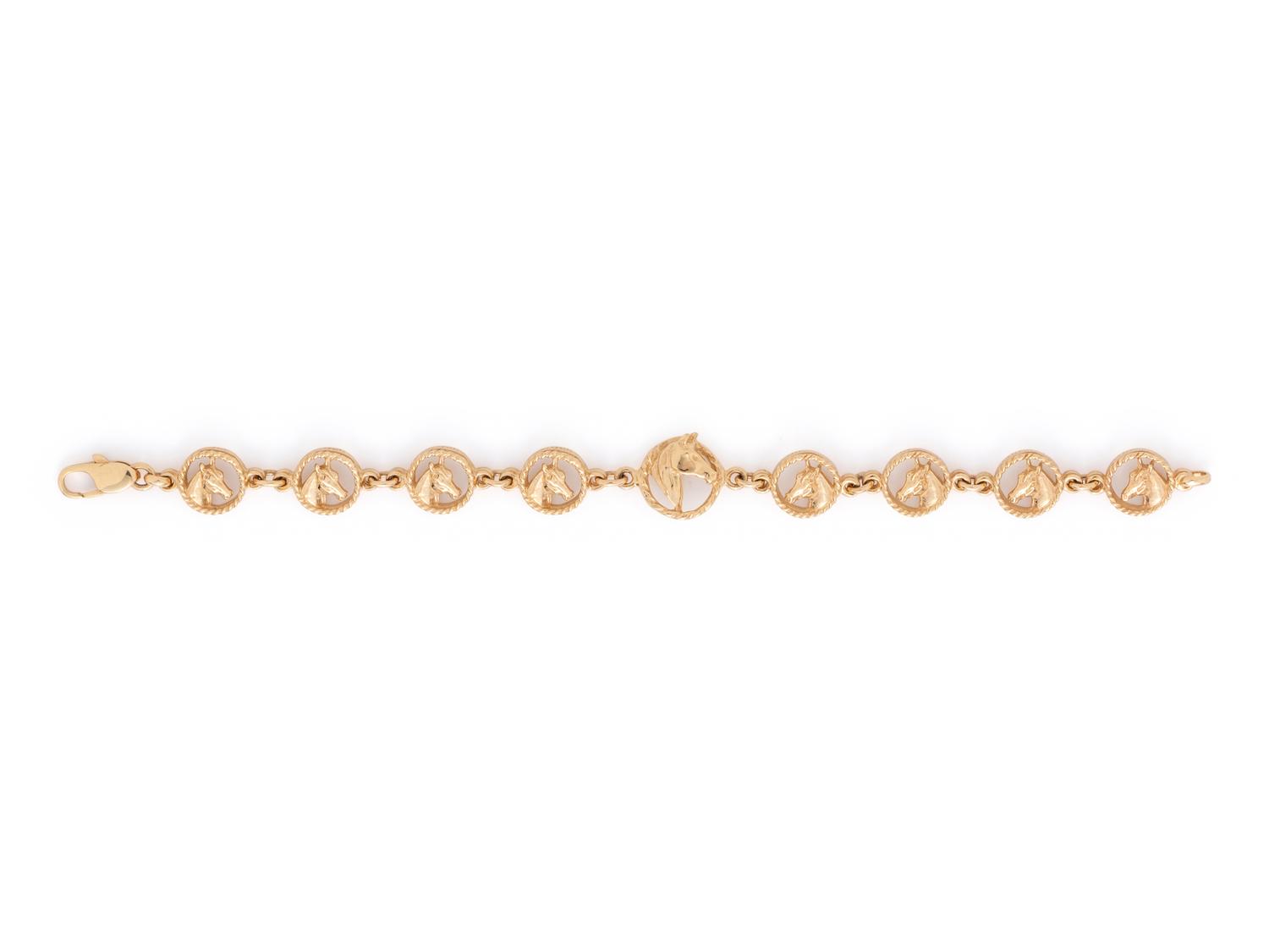 YELLOW GOLD HORSE BRACELET