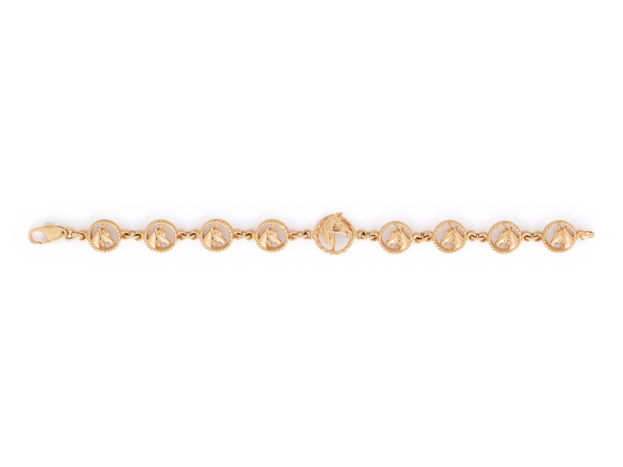 YELLOW GOLD HORSE BRACELET