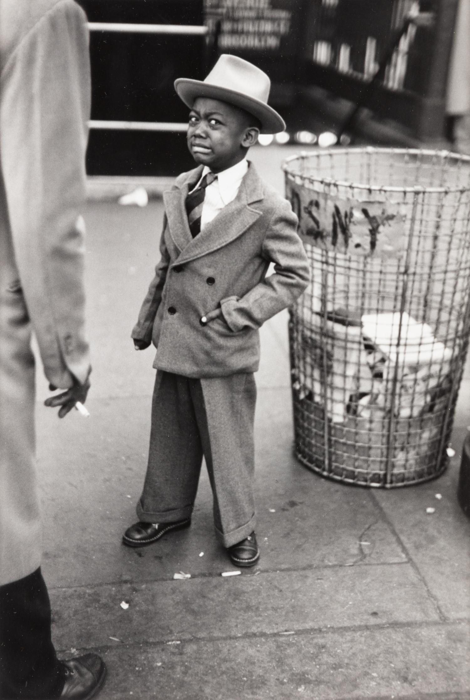 Ruth Orkin (1921-1985) Tired Little Boy Crying Outside Circus, Madison Square Garden, NYC, 1948