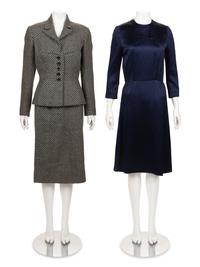Two Designer Ensembles: One Ben Reig Suit and One Mainbocher Dress, 1950-60s