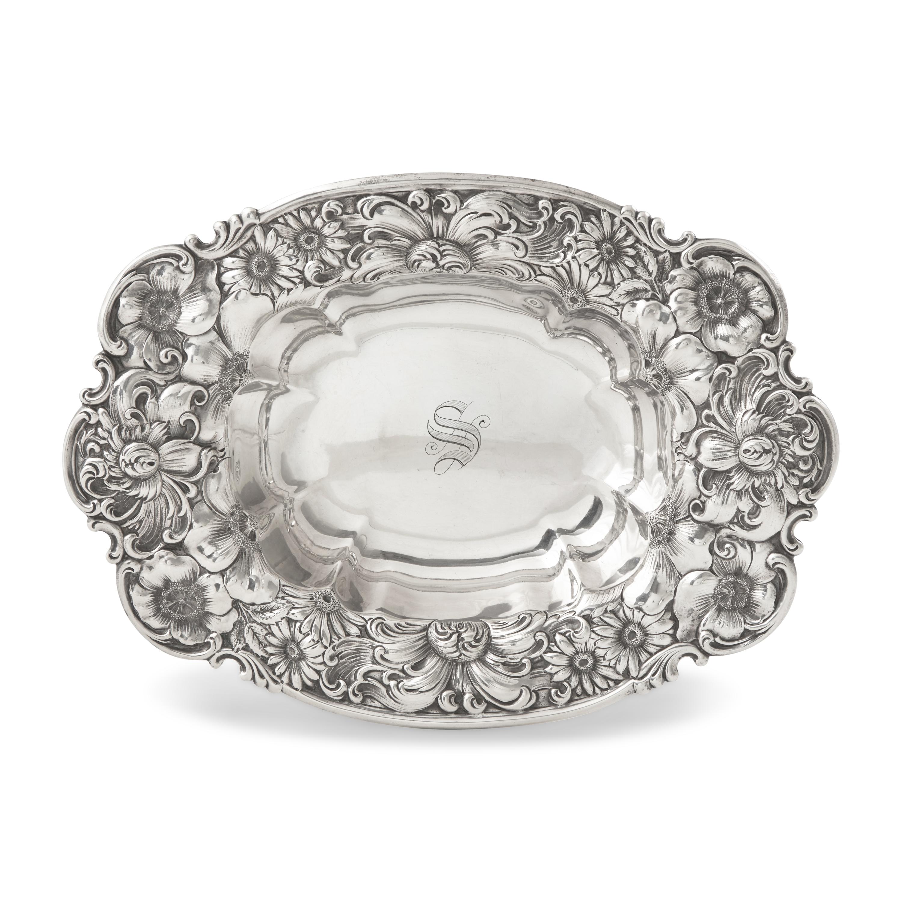 An American Silver Floral Repousse Bowl