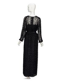 La Mendola, Black Cut Velvet Dress