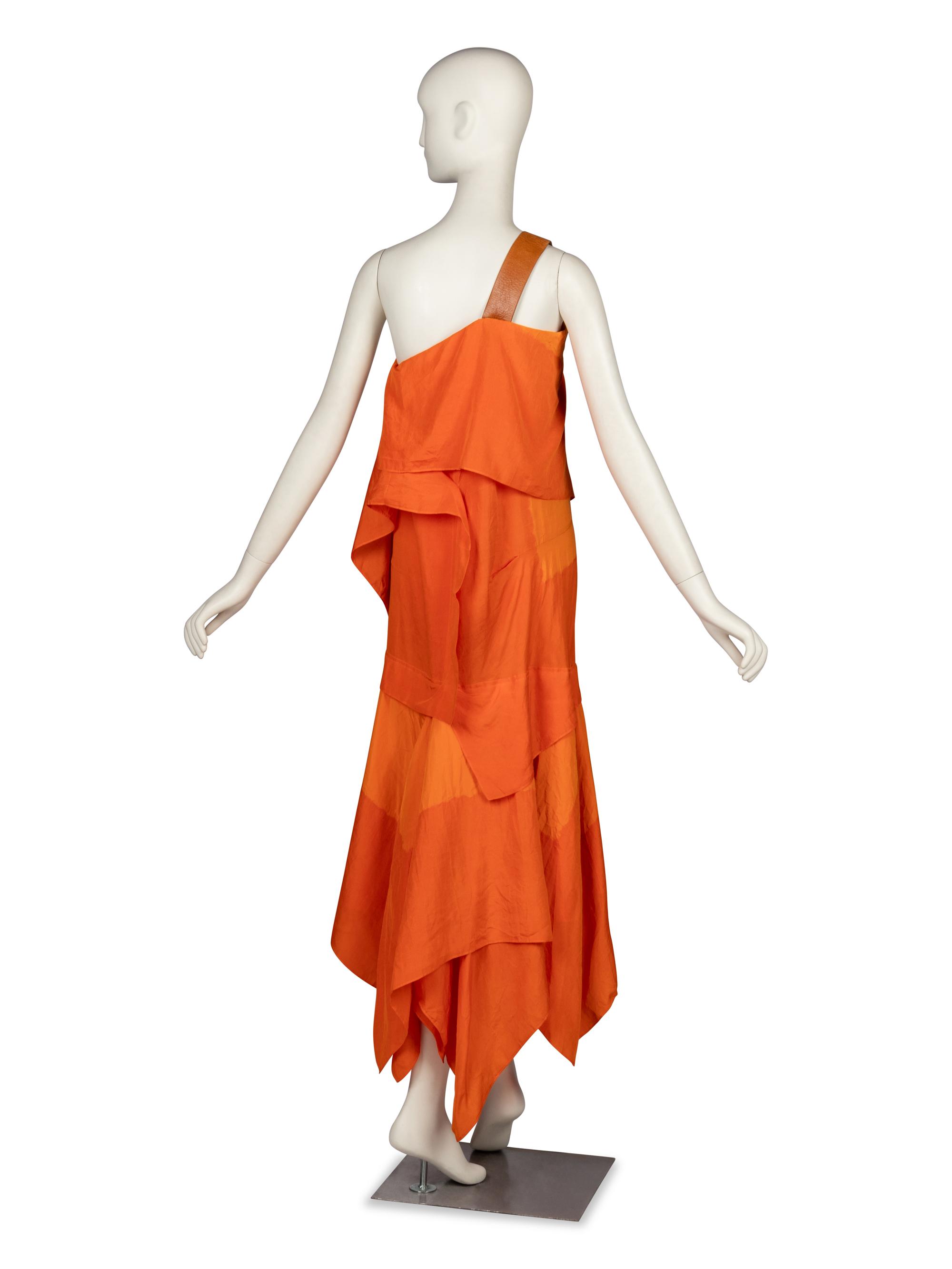 Issey Miyake, Orange Sleeveless Dress, 1992