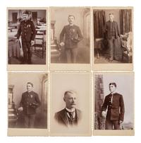 [INDIAN WARS]. A group of 21 cabinet cards of soldiers serving in the Dakotas, collected by Sergeant W.J. McDermott, 8th US Cavalry.