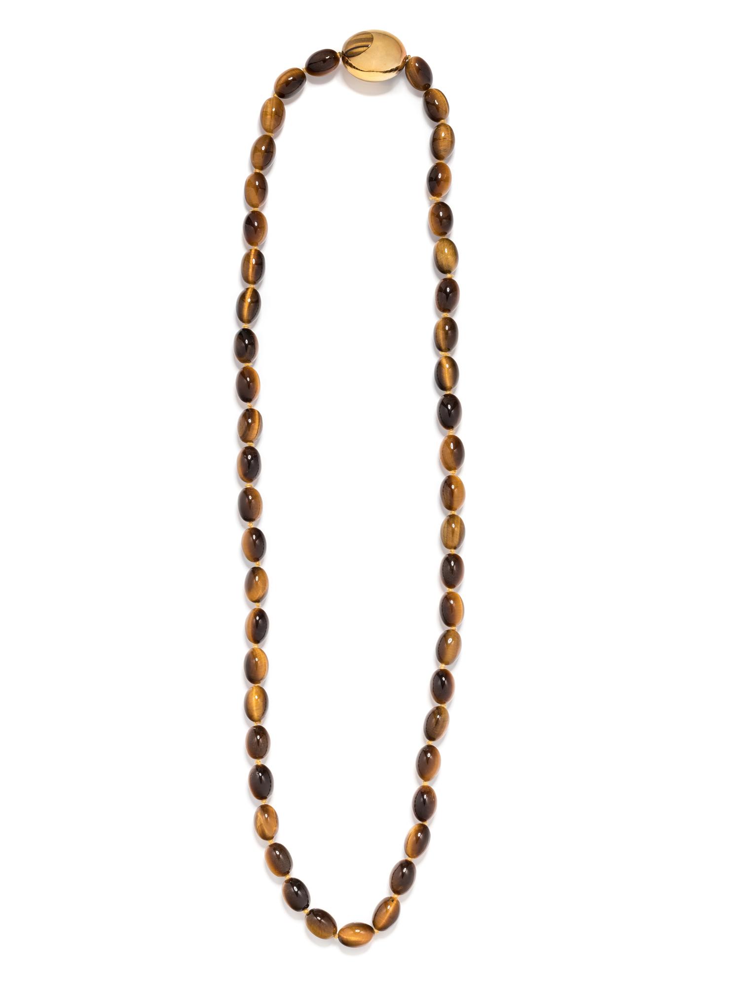 TIFFANY & CO., TIGER'S EYE BEAD NECKLACE