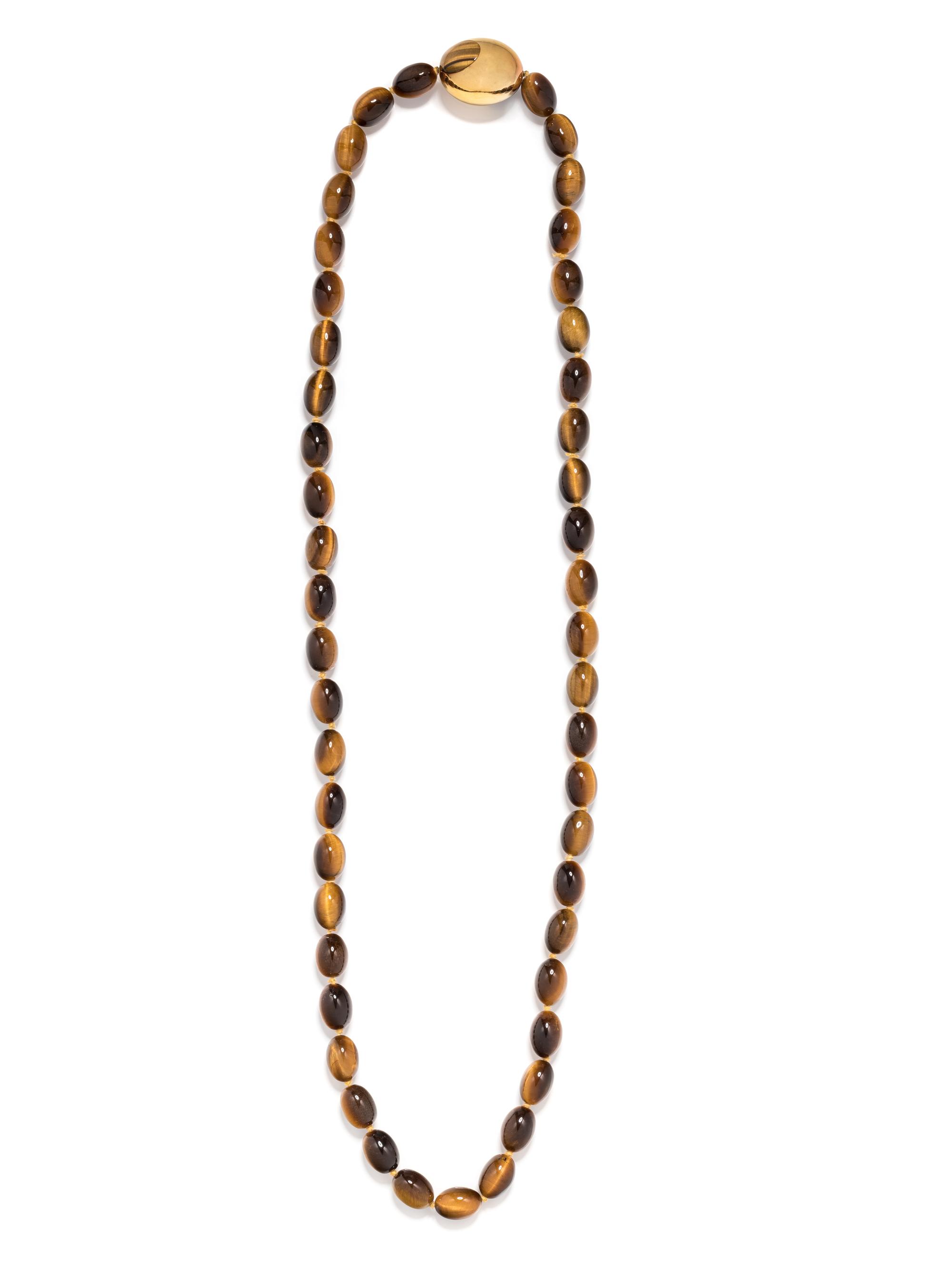 TIFFANY & CO., TIGER'S EYE BEAD NECKLACE
