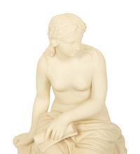 Two White Bisque Figures of Maidens