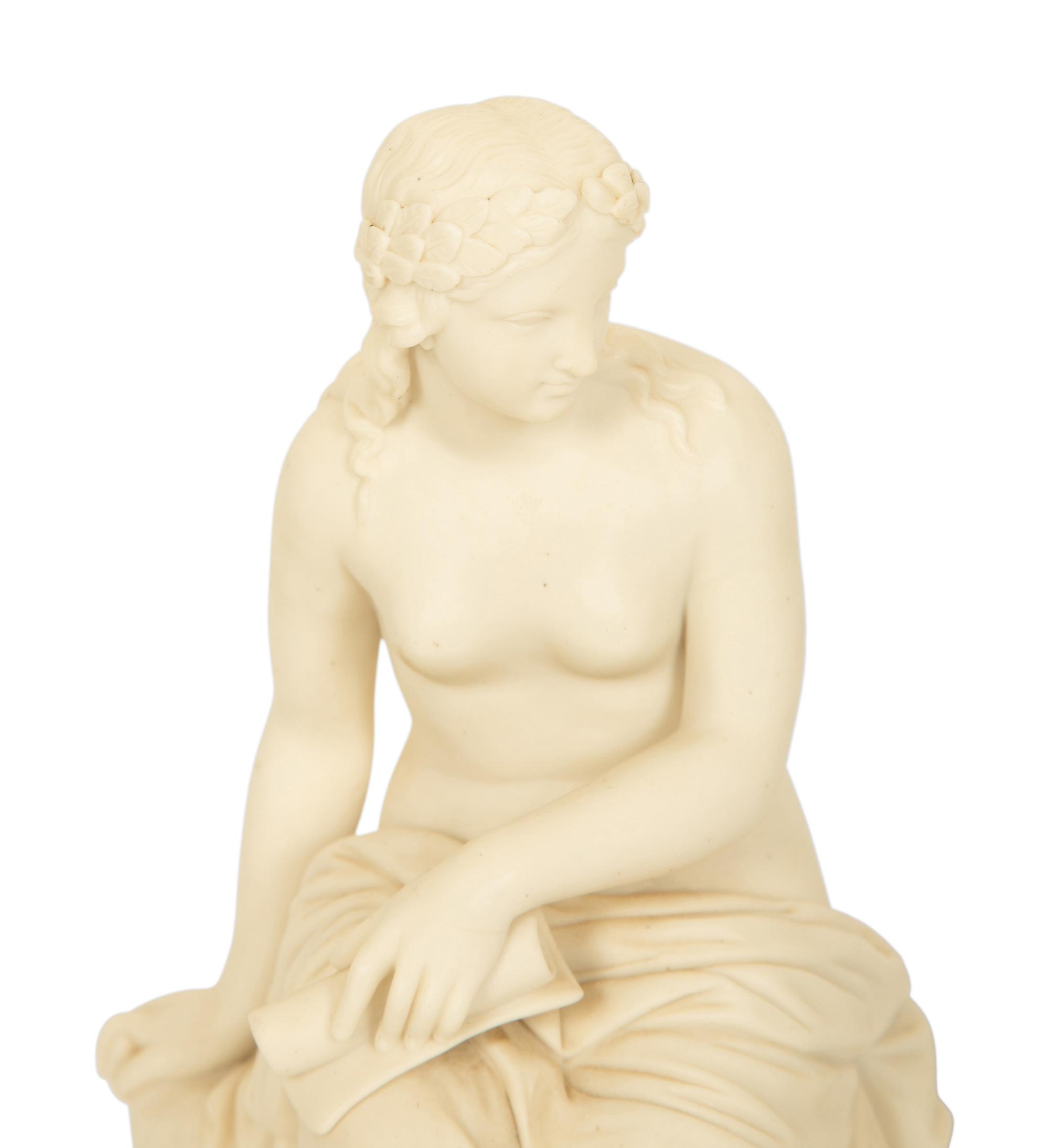 Two White Bisque Figures of Maidens