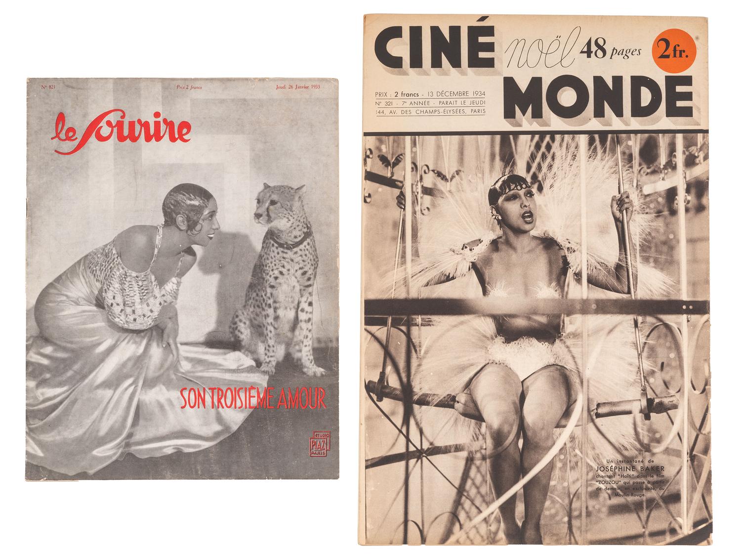 [BAKER, Josephine (1906-1975)]. A collection of vintage ephemera related to Baker and her performances.