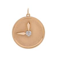 YELLOW GOLD AND DIAMOND CLOCK CHARM