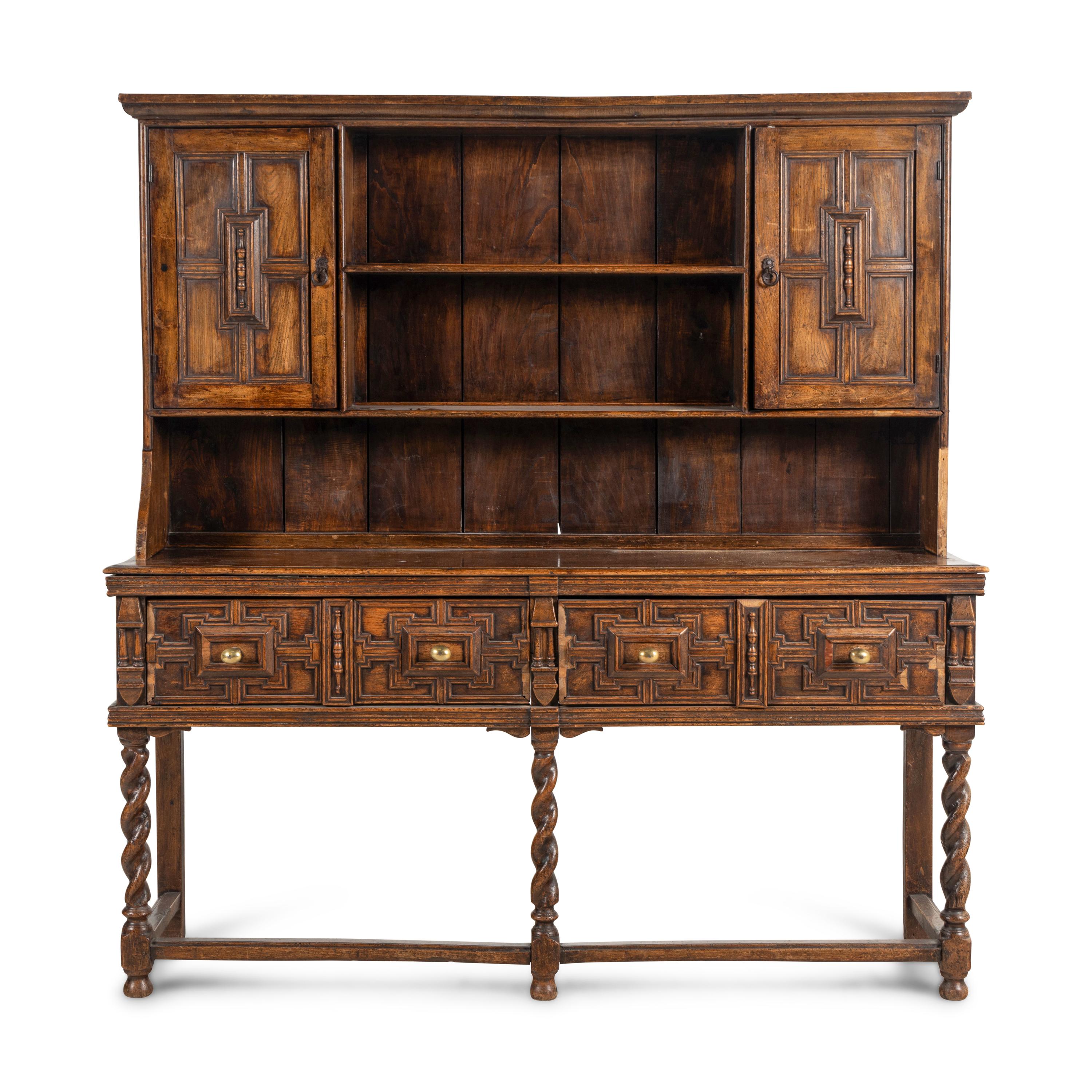 A Charles II Style Oak Welsh Cupboard