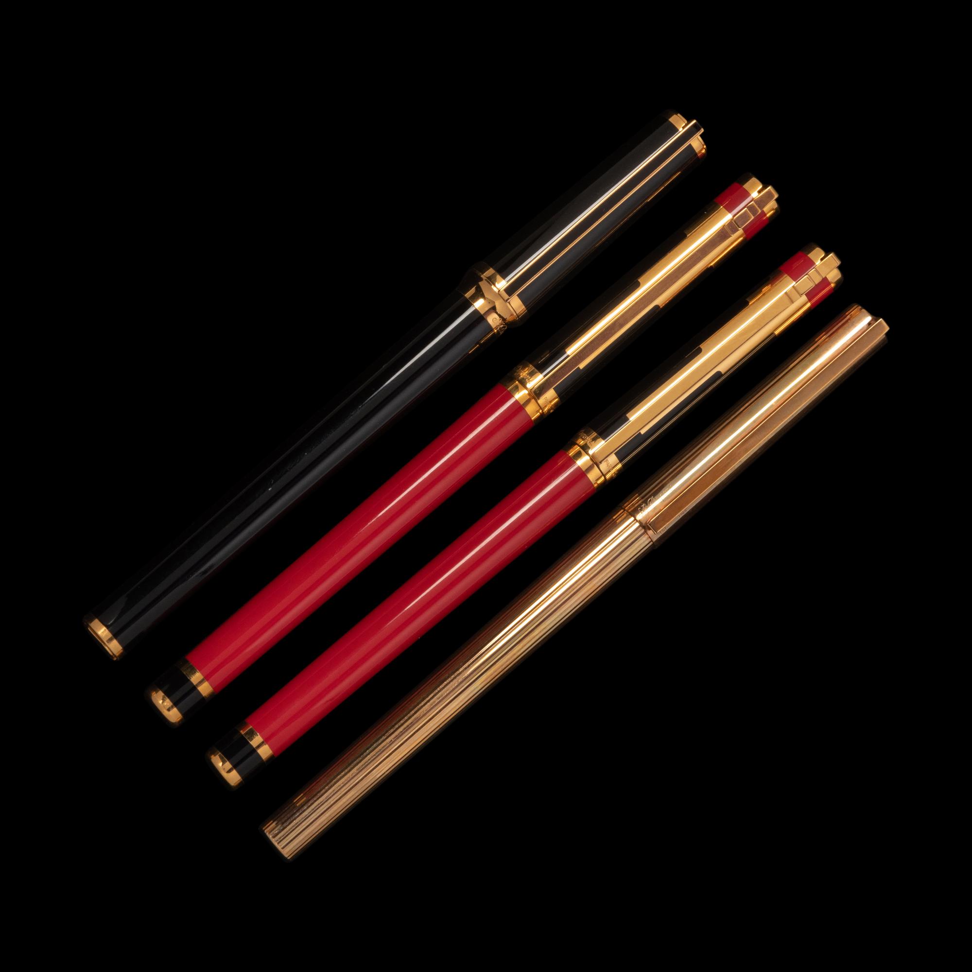 A Group of Four S.T. Dupont Writing Instruments