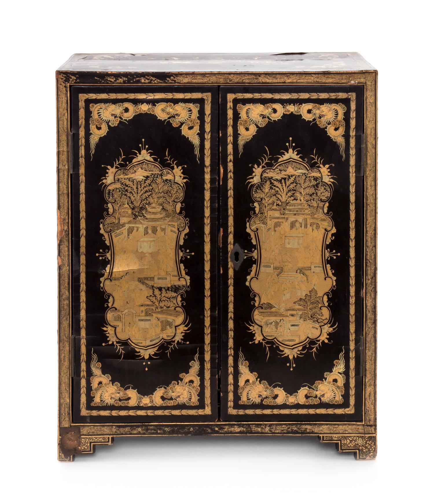 A Chinese Export Lacquered Chest