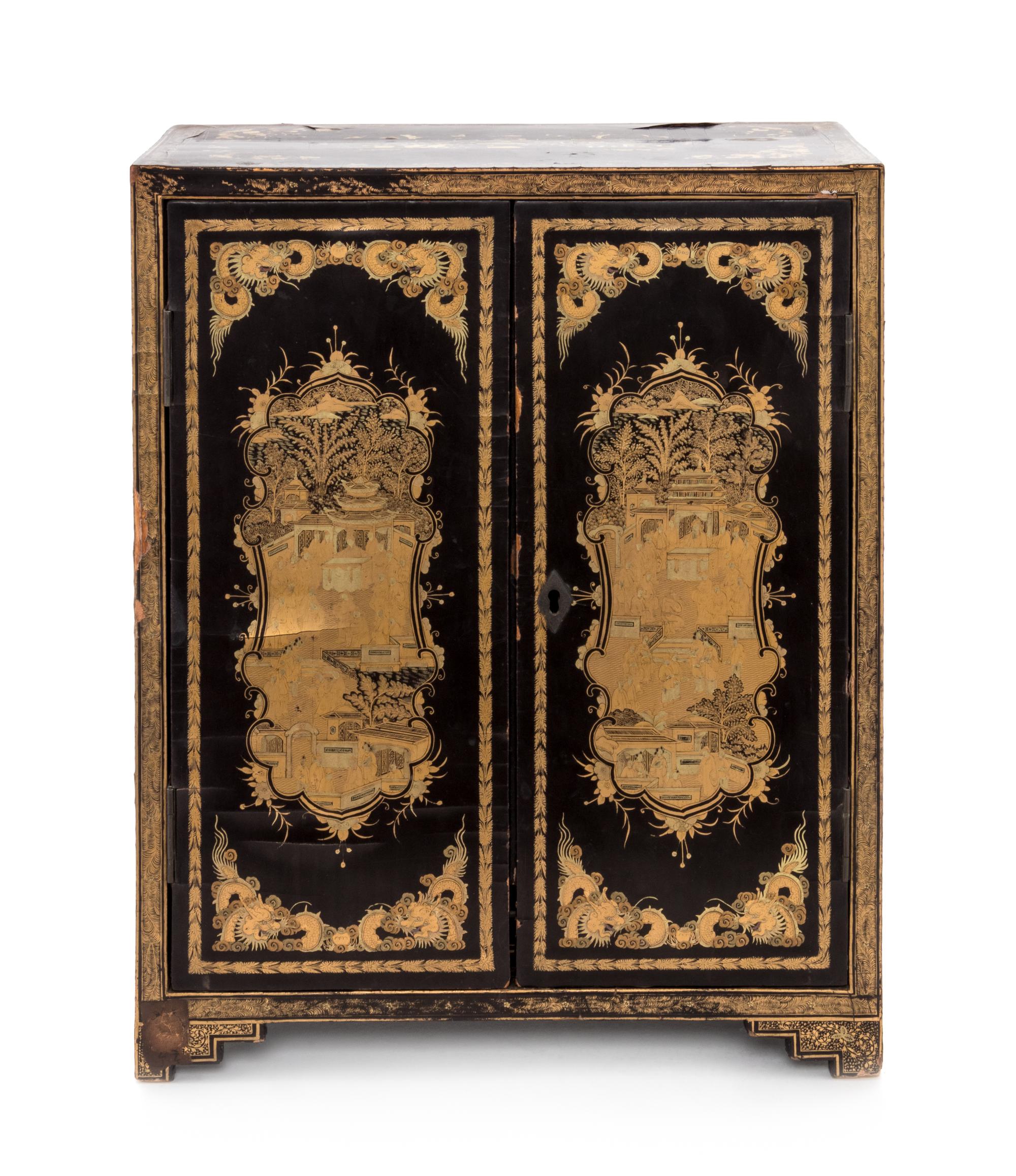 A Chinese Export Lacquered Chest