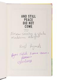 MEMOIRS A group of 4 FIRST EDITIONS INSCRIBED TO SECRETARY ALBRIGHT:
