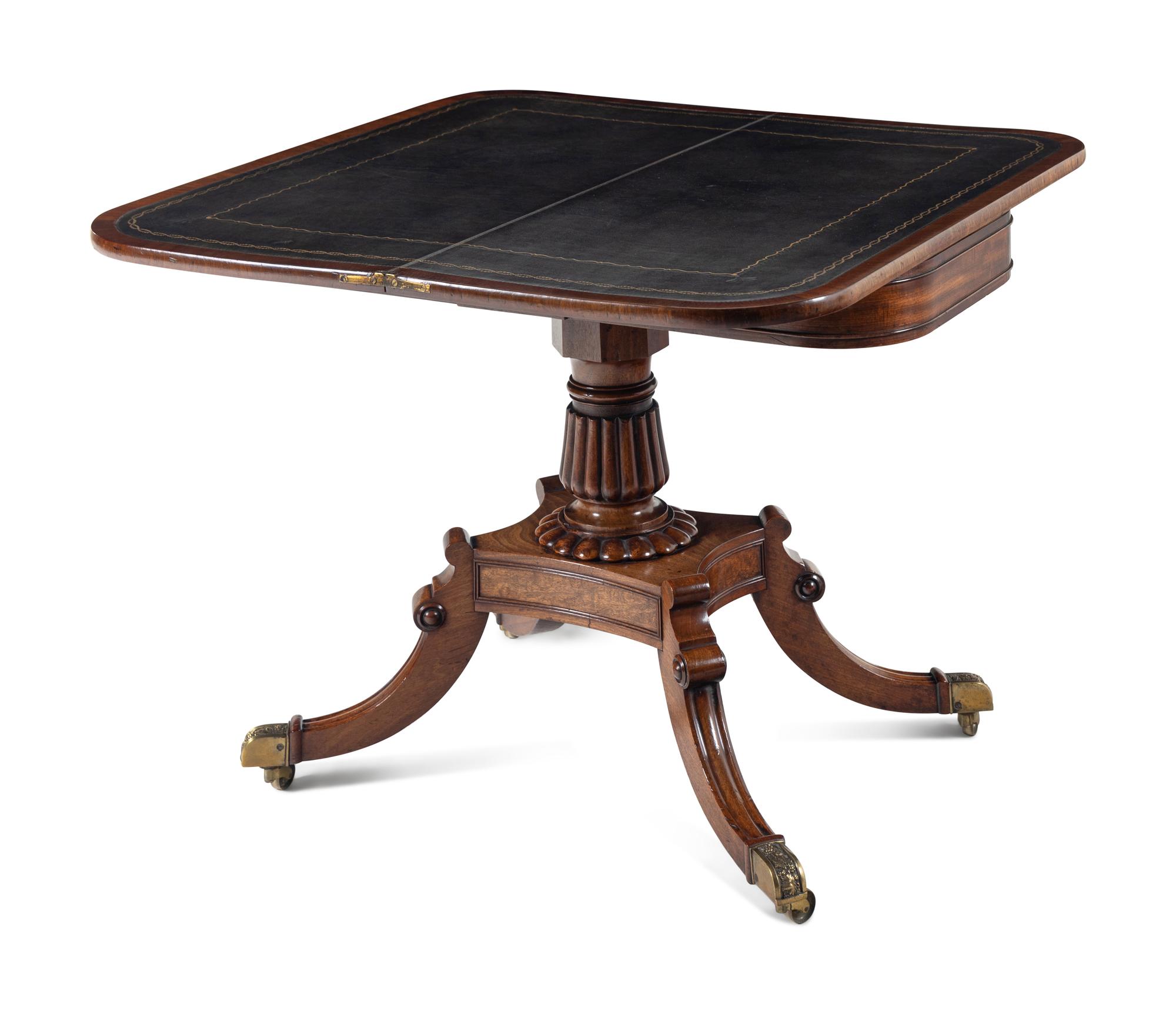 A Regency Mahogany Flip-Top Game Table