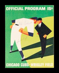 A Group of 12 1960s-70s Chicago Cubs Wrigley Field Signed Autograph Scorecards (Including Ernie Banks, Billy Williams, Fergie Jenkins and Ron Santo)